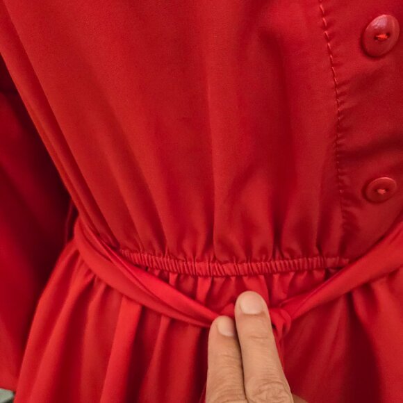 Cherry Red Pirate Wench or Ren Faire Blouse, Sz M - Picture 4 of 9